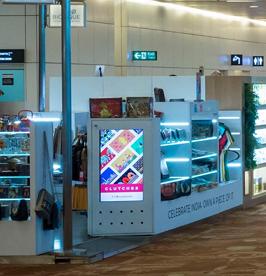 Plethora of iconic stores like Biotique, Clutches at New Delhi International Airport. Shop now | Advertise at Delhi Airport