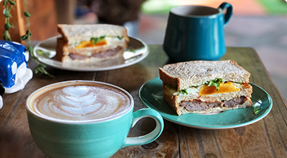 Image of sandwiches and coffee